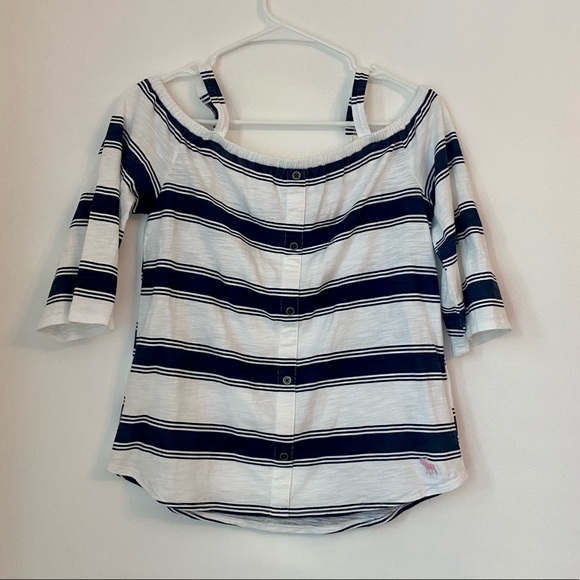 Abercrombie Kids Off the Shoulder Long Sleeve Top - Picture 1 of 5